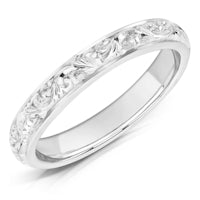 Hand Engraved Pattern 3 finish on a Platinum band