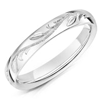 Hand Engraved Pattern 5 finish on a Platinum band