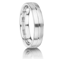 Matt with Centre Groove finish on a Platinum band