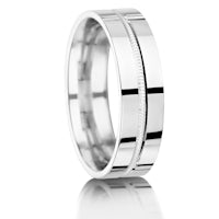 Milled Centre finish on a Platinum band