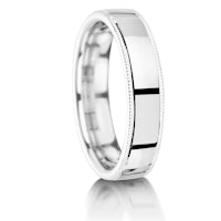 Milled Edges finish on a Platinum band