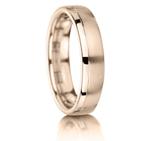 Three-Quarter Matt finish on a 9ct Rose Gold band