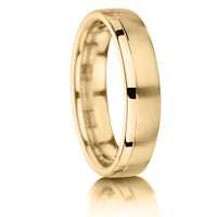 Three-Quarter Matt finish on a 9ct Yellow Gold band