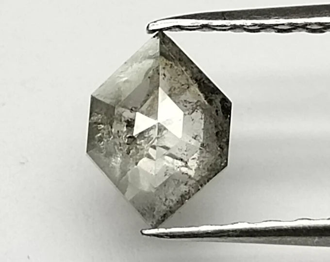Hexagonal Salt And Pepper Natural Diamond 0.64ct I3 loose diamond