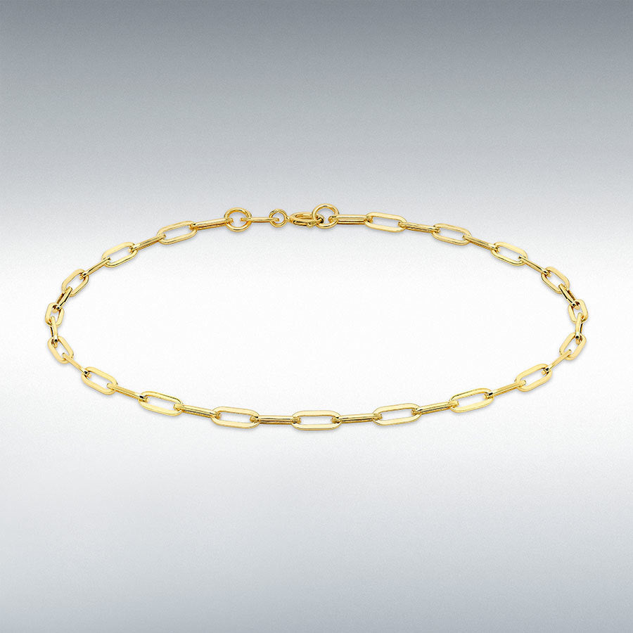 18ct Yellow Gold 2.3mm Paper Chain Bracelet
