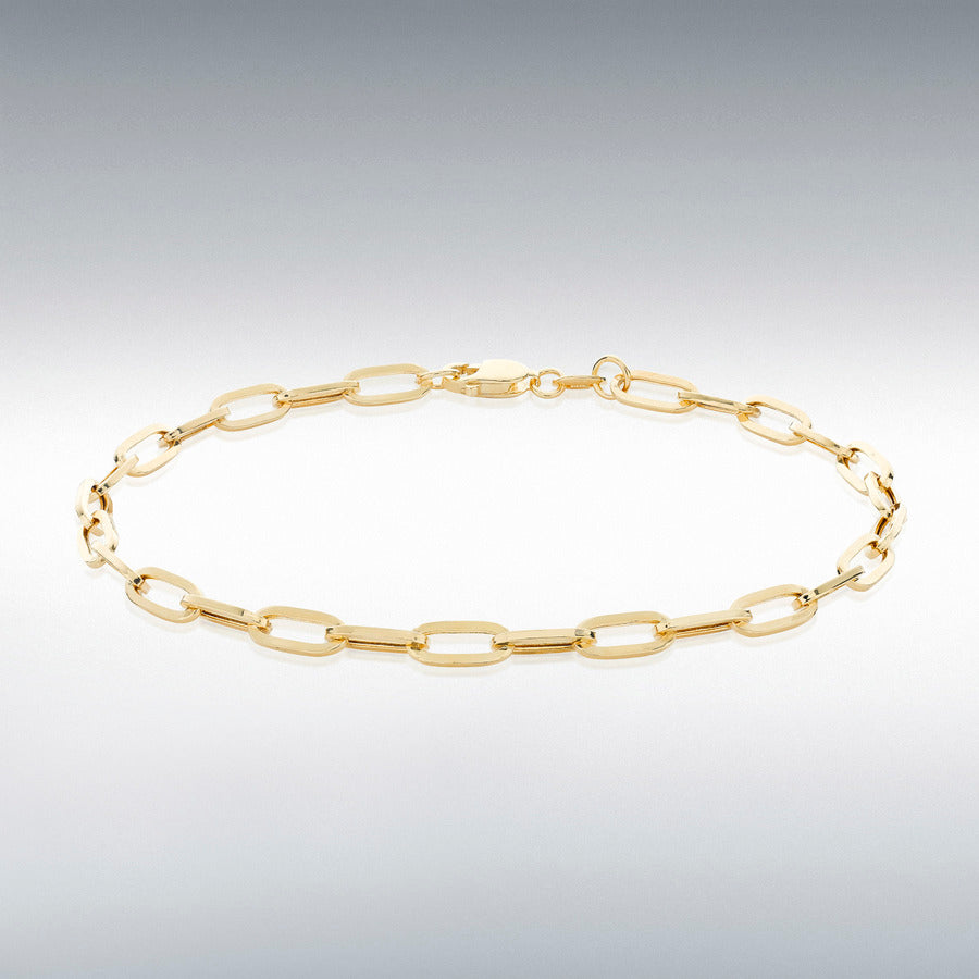 9ct Yellow Gold 3.5mm Paper Chain Bracelet