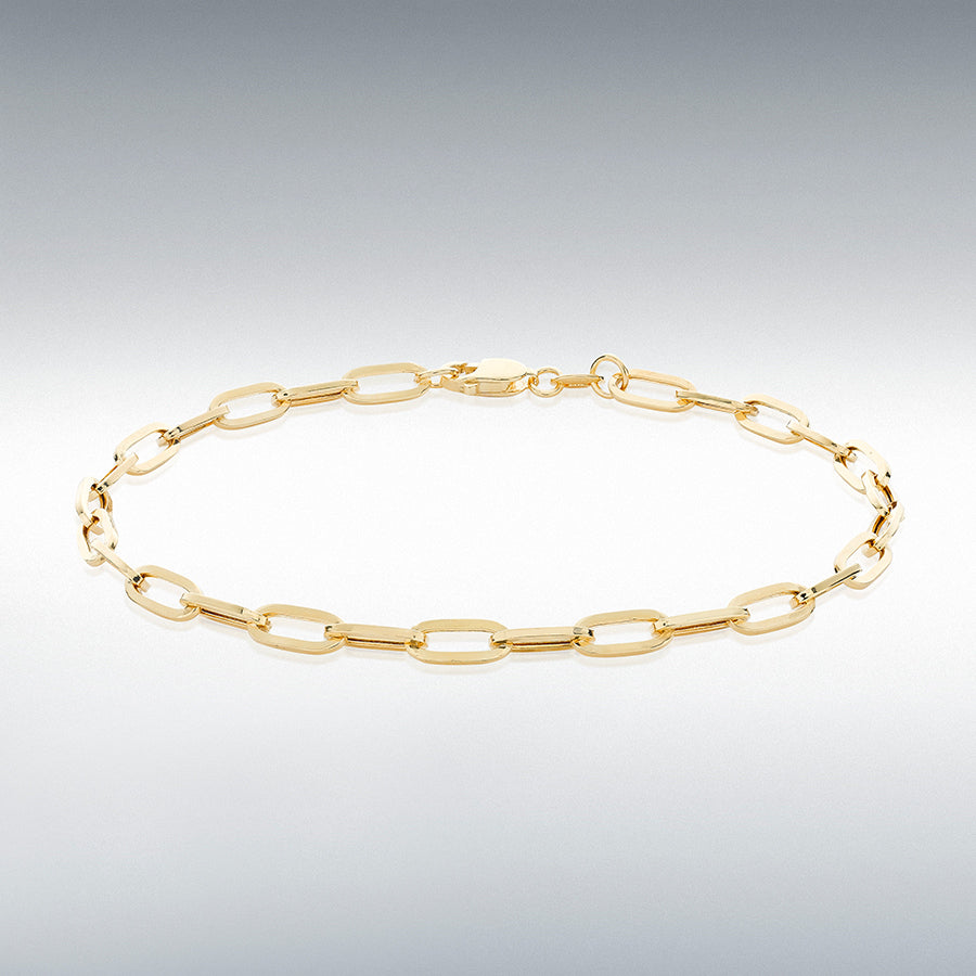 18ct Yellow Gold 3.5mm Paper Chain Bracelet