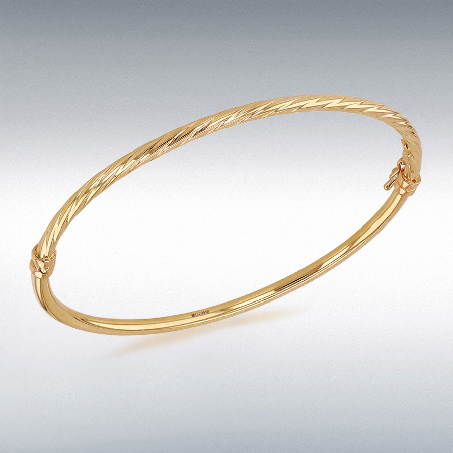 18ct Yellow Gold Half Twist Bangle