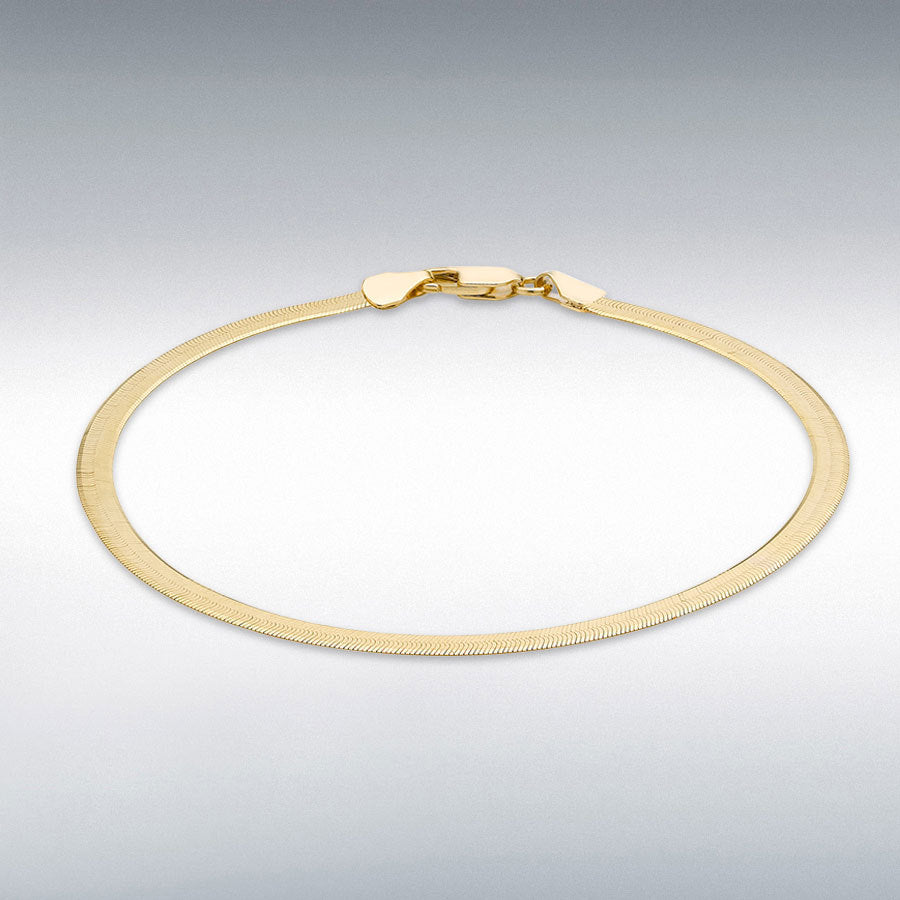 18ct Yellow Gold Herringbone Chain Bracelet