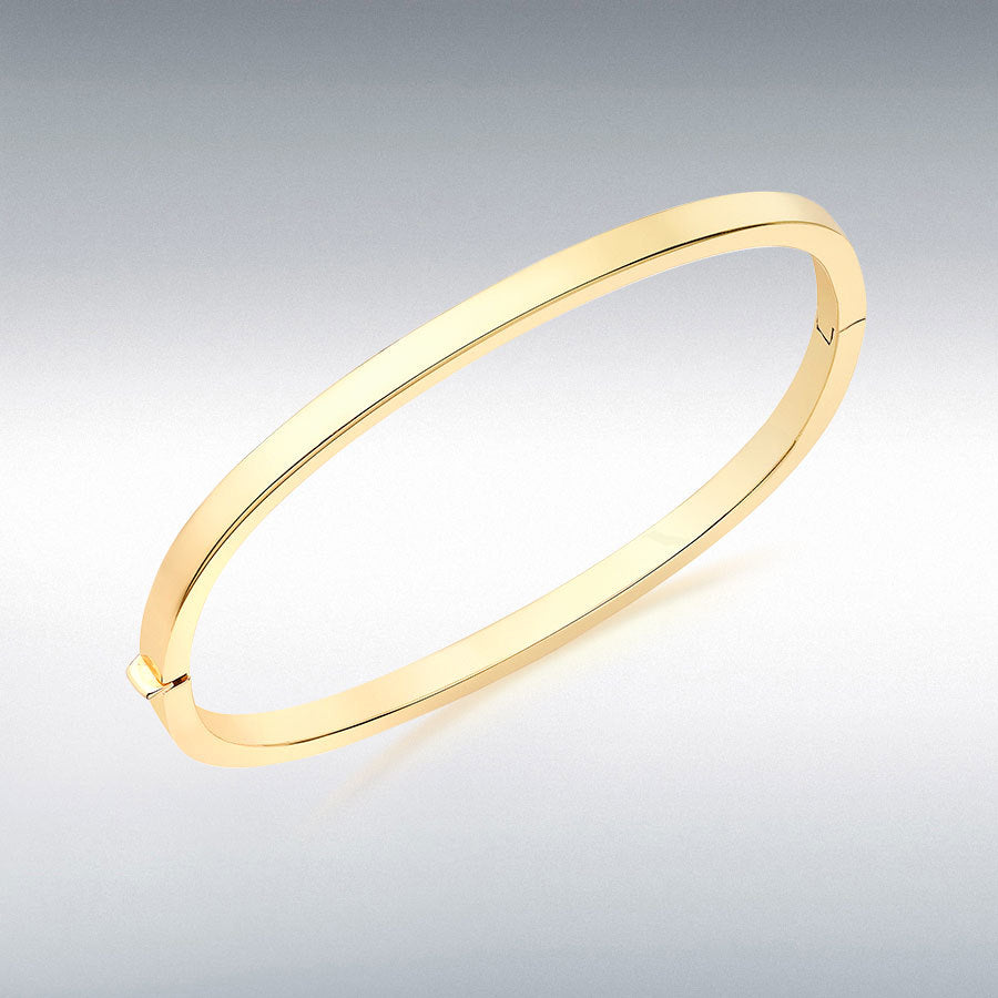 18ct Yellow Gold Rectangular Tube Bangle