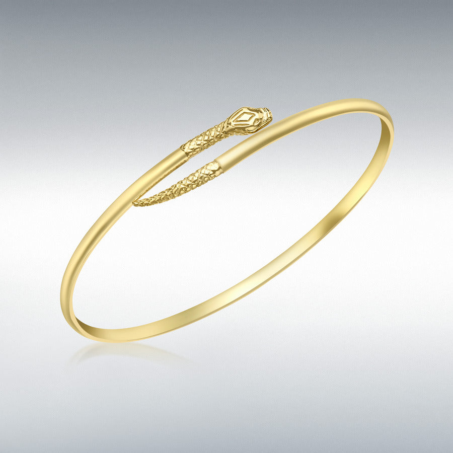 9ct Yellow Gold Snake Torque Bangle