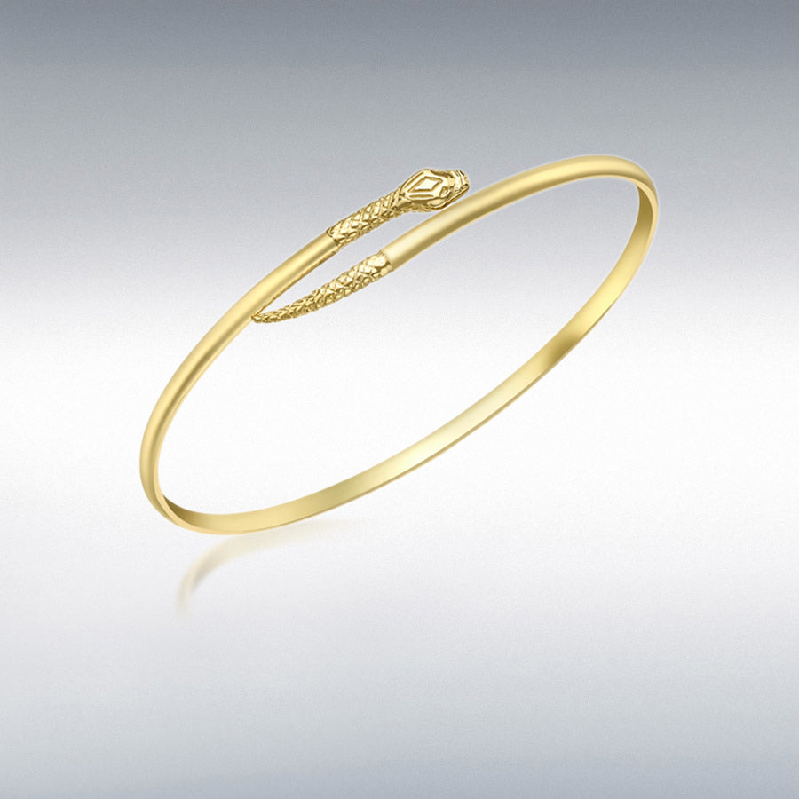 18ct Yellow Gold Snake Torque Bangle