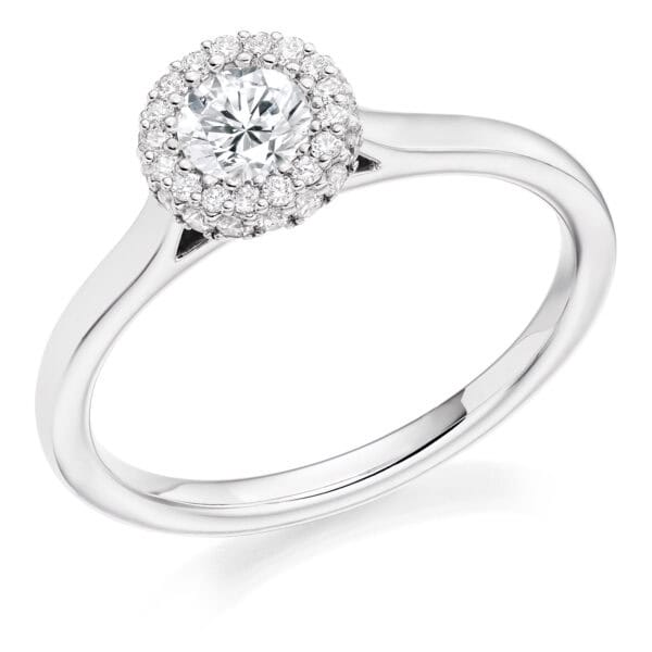 Round Brilliant Halo 0.33ct Diamond Engagement Ring