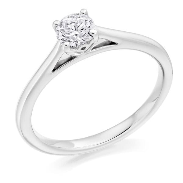 Round Brilliant Solitaire 0.4ct Diamond Engagement Ring