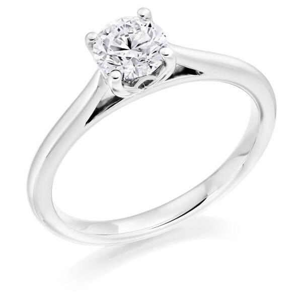 Round Brilliant Solitaire 0.5ct Diamond Engagement Ring