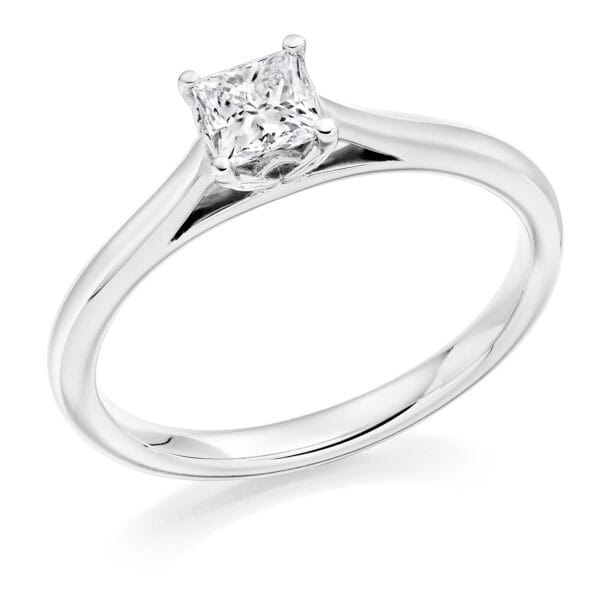 Princess Cut Solitaire 0.4ct Diamond Engagement Ring