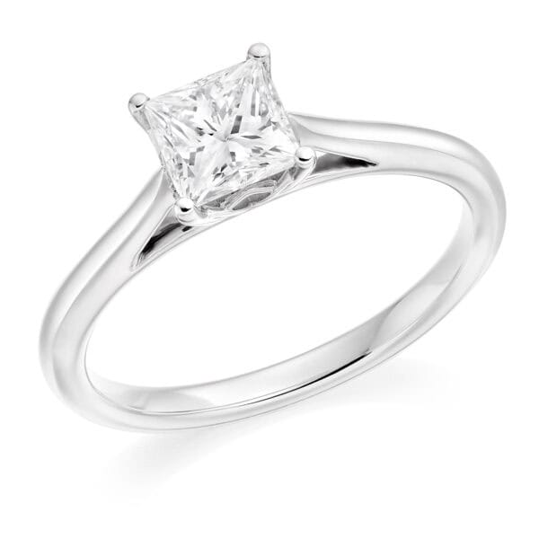 Princess Cut Solitaire 0.75ct Diamond Engagement Ring