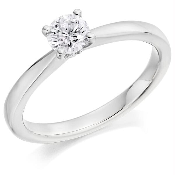 Round Brilliant Solitaire 0.4ct Diamond Engagement Ring