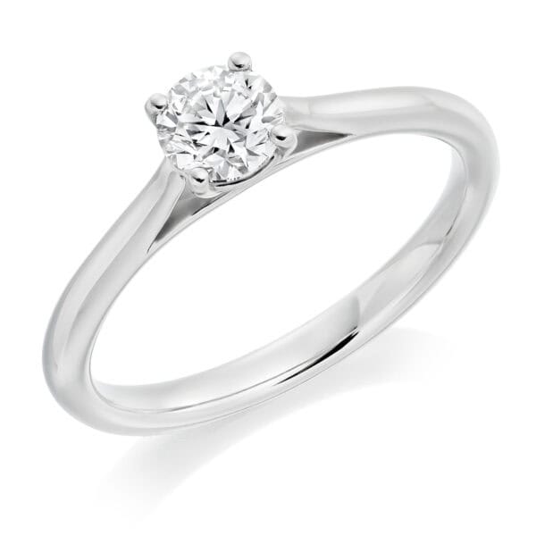 Round Brilliant Solitaire 0.5ct Diamond Engagement Ring