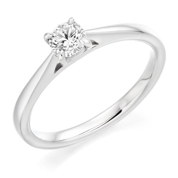 Round Brilliant Solitaire 0.4ct Diamond Engagement Ring