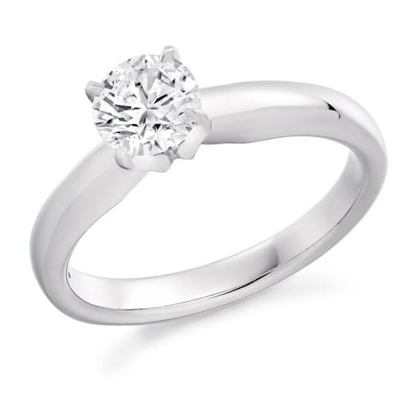 Round Brilliant Solitaire 0.5ct Diamond Engagement Ring