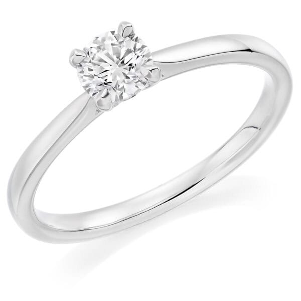 Round Brilliant Solitaire 0.4ct Diamond Engagement Ring