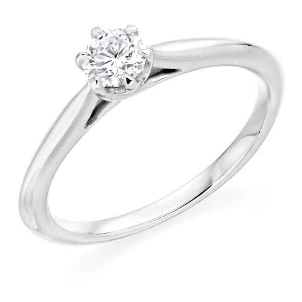 Round Brilliant Solitaire 0.33ct Diamond Engagement Ring