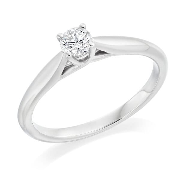 Round Brilliant Solitaire 0.33ct Diamond Engagement Ring