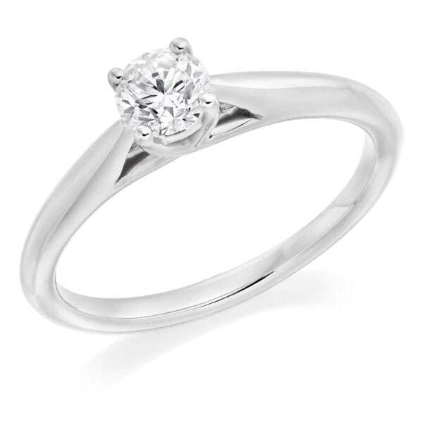 Round Brilliant Solitaire 0.5ct Diamond Engagement Ring