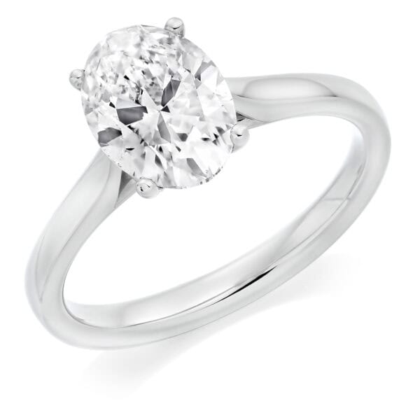 Oval Cut Solitaire 1.5ct Diamond Engagement Ring