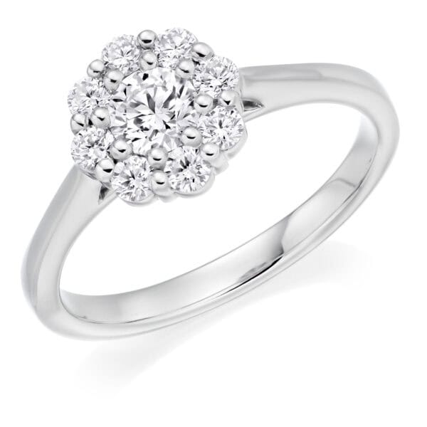 Round Brilliant Halo 0.33ct Diamond Engagement Ring