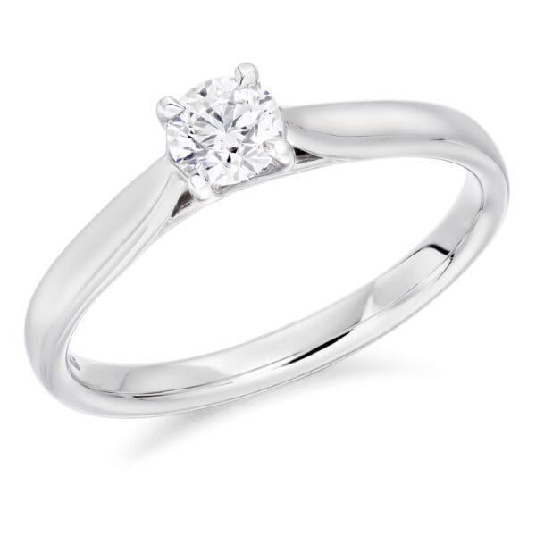 Round Brilliant Solitaire 0.3ct Diamond Engagement Ring