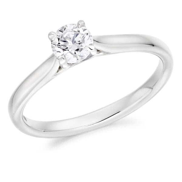Round Brilliant Solitaire 0.4ct Diamond Engagement Ring