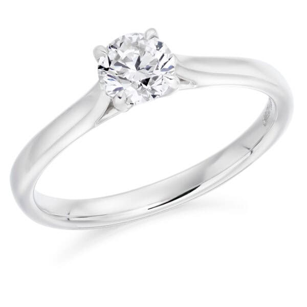 Round Brilliant Solitaire 0.5ct Diamond Engagement Ring