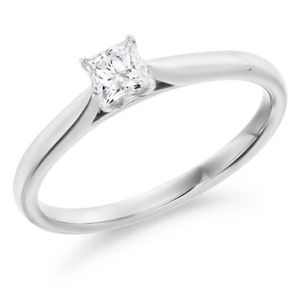 Princess Cut Solitaire 0.25ct Diamond Engagement Ring