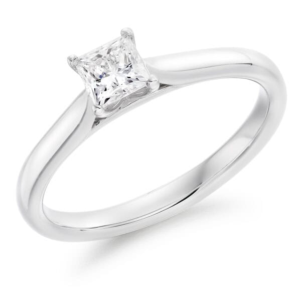 Princess Cut Solitaire 0.4ct Diamond Engagement Ring