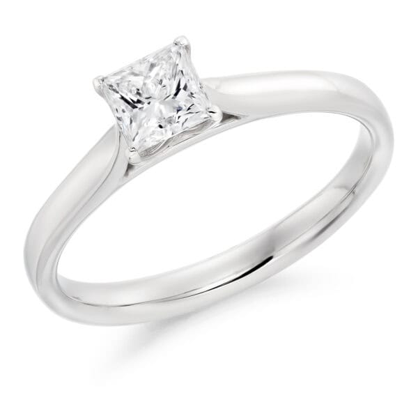 Princess Cut Solitaire 0.5ct Diamond Engagement Ring