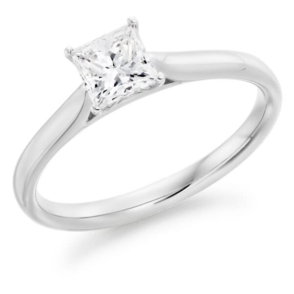 Princess Cut Solitaire 0.6ct Diamond Engagement Ring