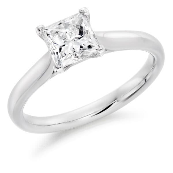 Princess Cut Solitaire 1ct Diamond Engagement Ring