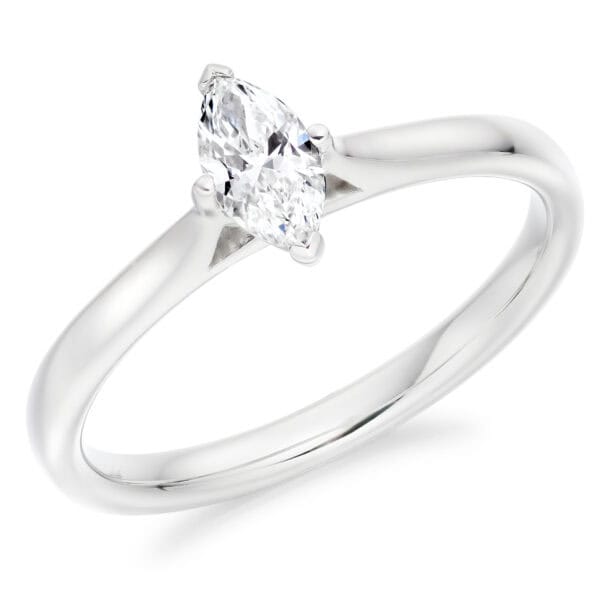 Marquise Cut Solitaire 0.33ct Diamond Engagement Ring