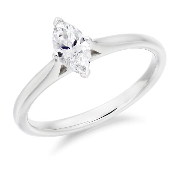 Marquise Cut Solitaire 0.4ct Diamond Engagement Ring