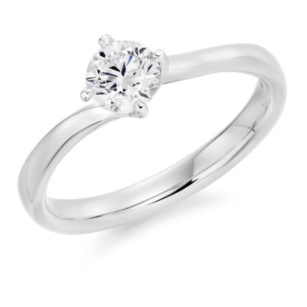 Round Brilliant Solitaire 0.5ct Diamond Engagement Ring