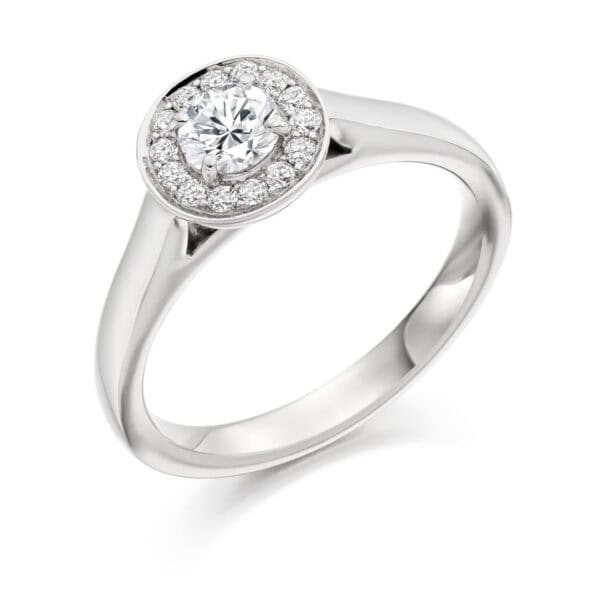 Round Brilliant Halo 0.33ct Diamond Engagement Ring