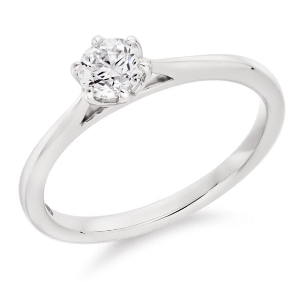 Round Brilliant Solitaire 0.4ct Diamond Engagement Ring