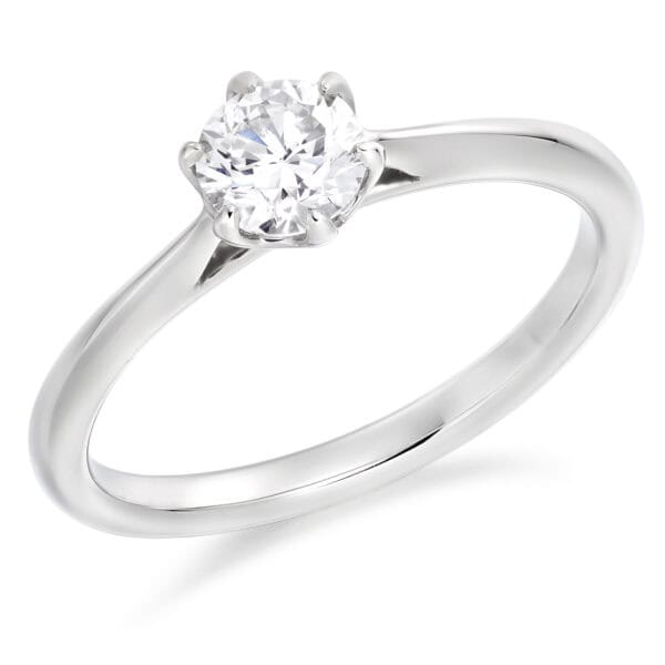Round Brilliant Solitaire 0.5ct Diamond Engagement Ring