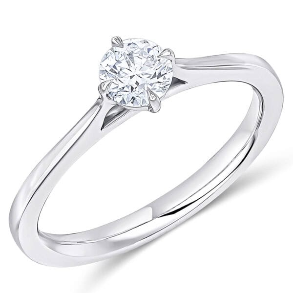 Round Brilliant Solitaire 0.4ct Diamond Engagement Ring