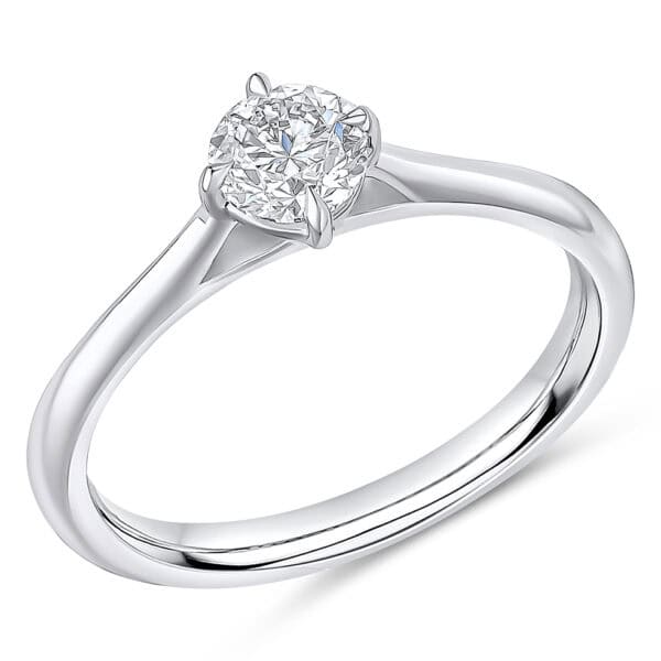 Round Brilliant Solitaire 0.5ct Diamond Engagement Ring
