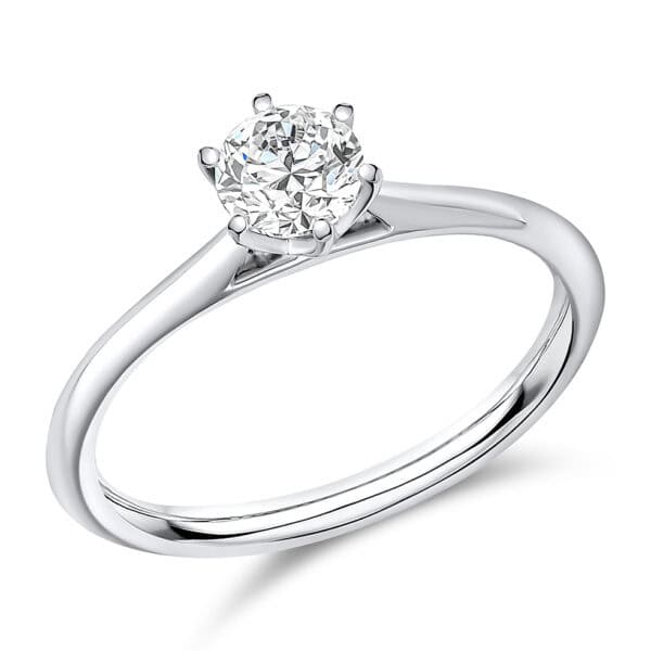 Round Brilliant Solitaire 0.5ct Diamond Engagement Ring