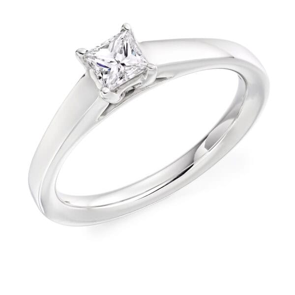 Princess Cut Solitaire 0.33ct Diamond Engagement Ring