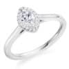 Marquise Cut Halo 0.25ct Diamond Engagement Ring